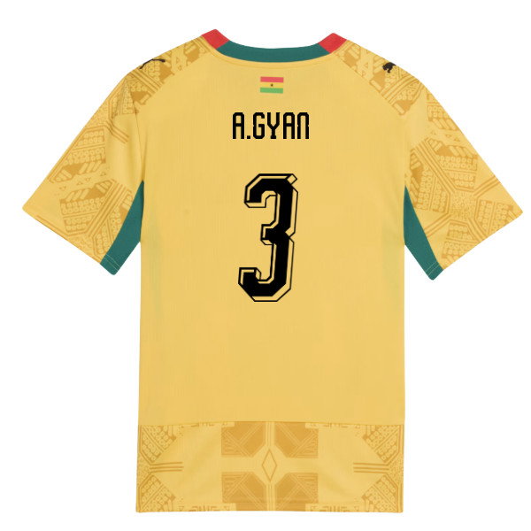 2026-2027 Ghana Away Shirt (Kids) (A.Gyan 3)-SoccerKits Hub | Buy Soccer Jerseys Online